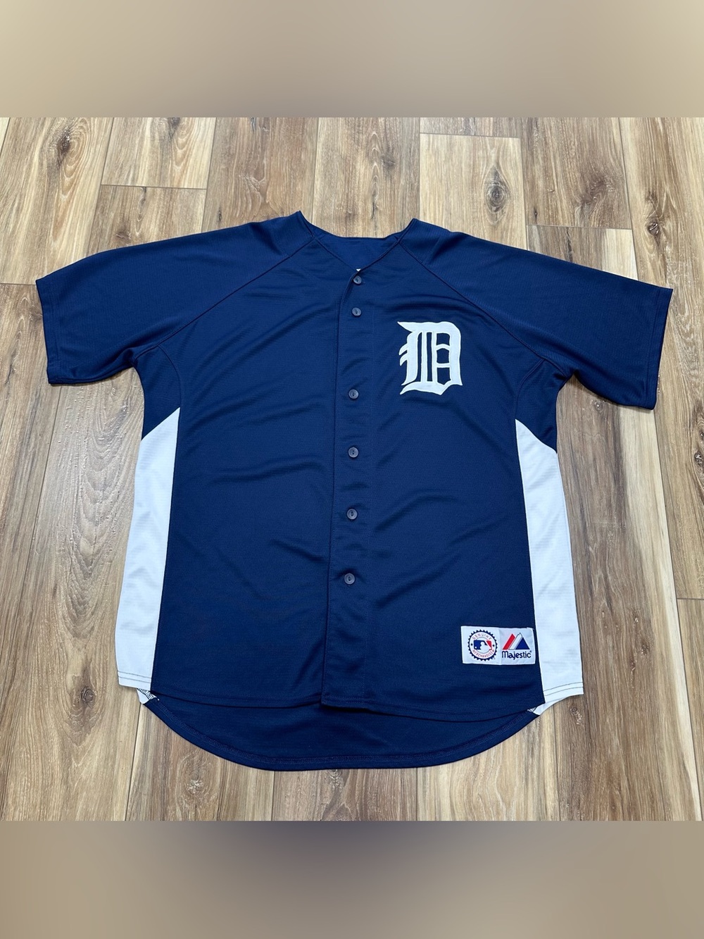 Majestic MLB Detroit Tigers Batting Practice Jersey, Navy, XL